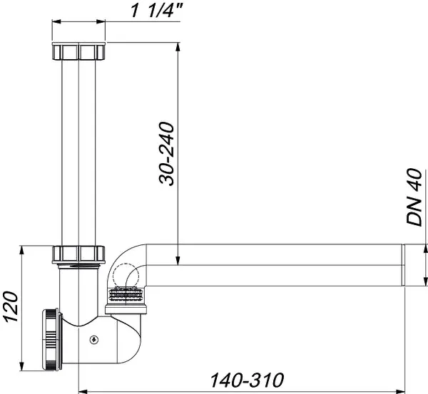 Dallmer Kondensat-Siphon 136.3, DN 40