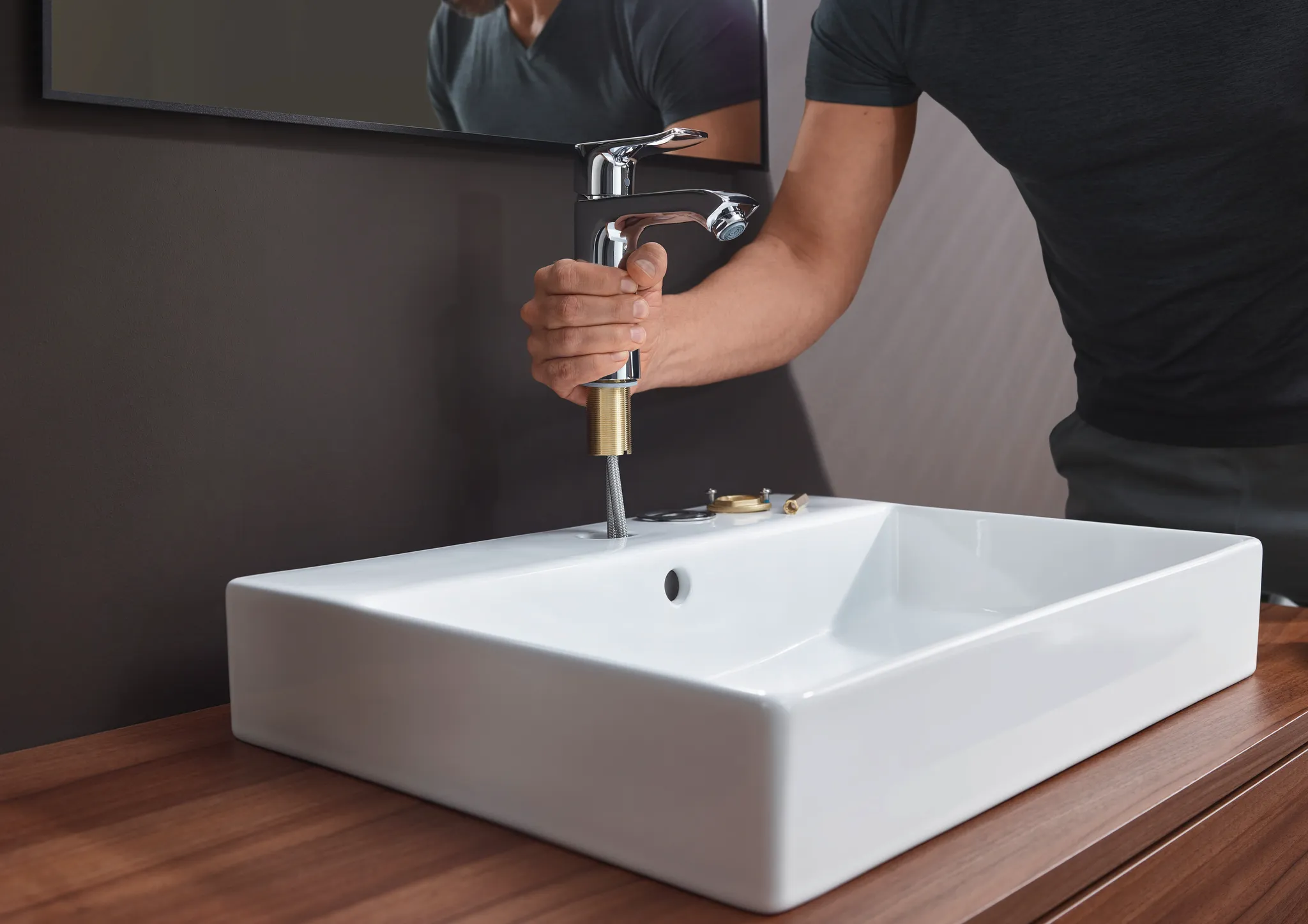 Hansgrohe Metris Einhebel-Waschtischmischer 110 mit Zugstangen-Ablaufgarnitur, Chrom