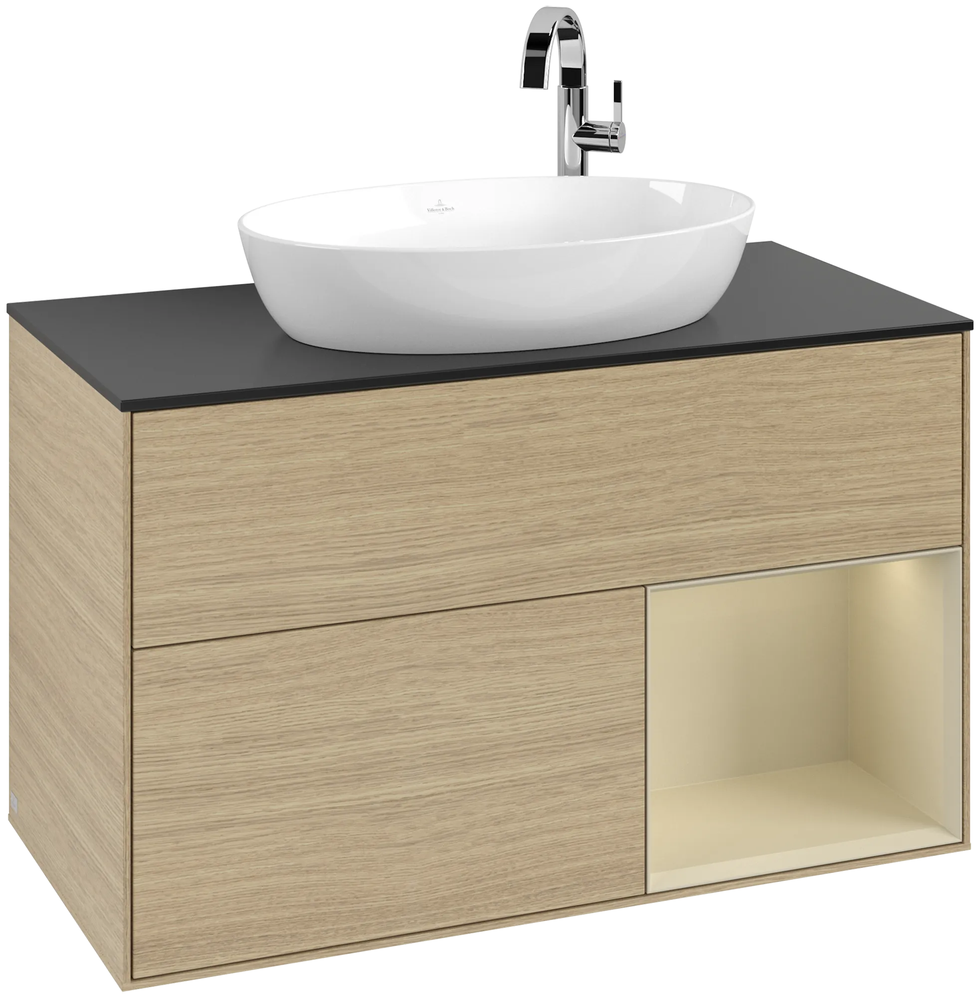 Villeroy & Boch Waschbeckenunterschrank Finion F90, 1000 x 603 x 501 mm, mit Beleuchtung, 2 Auszüge Villeroy & Boch Waschbeckenunterschrank Finion F90, 1000 x 603 x 501 mm, mit Beleuchtung, 2 Auszüge