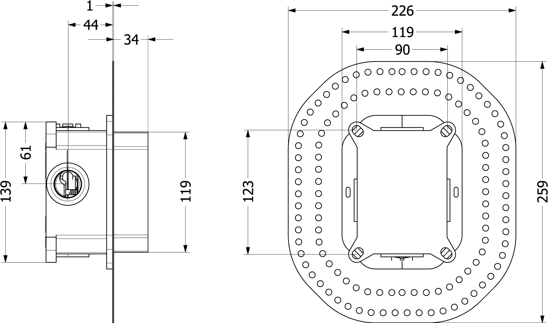 Unterputz-Armatur TVS00035100000 7,9 cm Unterputz-Armatur TVS00035100000 7,9 cm