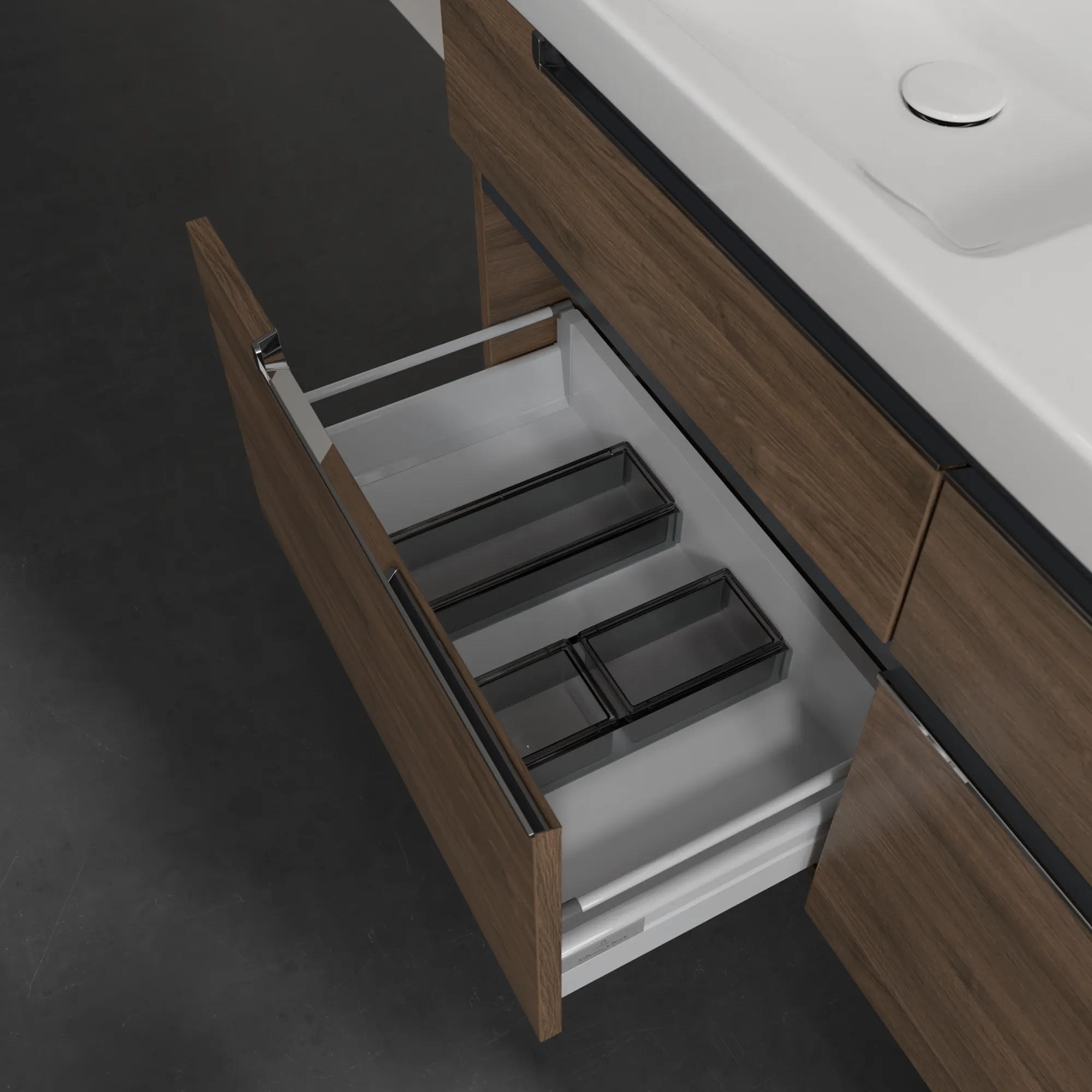Villeroy & Boch Waschbeckenunterschrank Subway 2.0, Arizona Oak, 1287 x 590 x 449 mm, 4 Auszüge, SoftClosing, Wandmontage Villeroy & Boch Waschbeckenunterschrank Subway 2.0, Arizona Oak, 1287 x 590 x 449 mm, 4 Auszüge, SoftClosing, Wandmontage