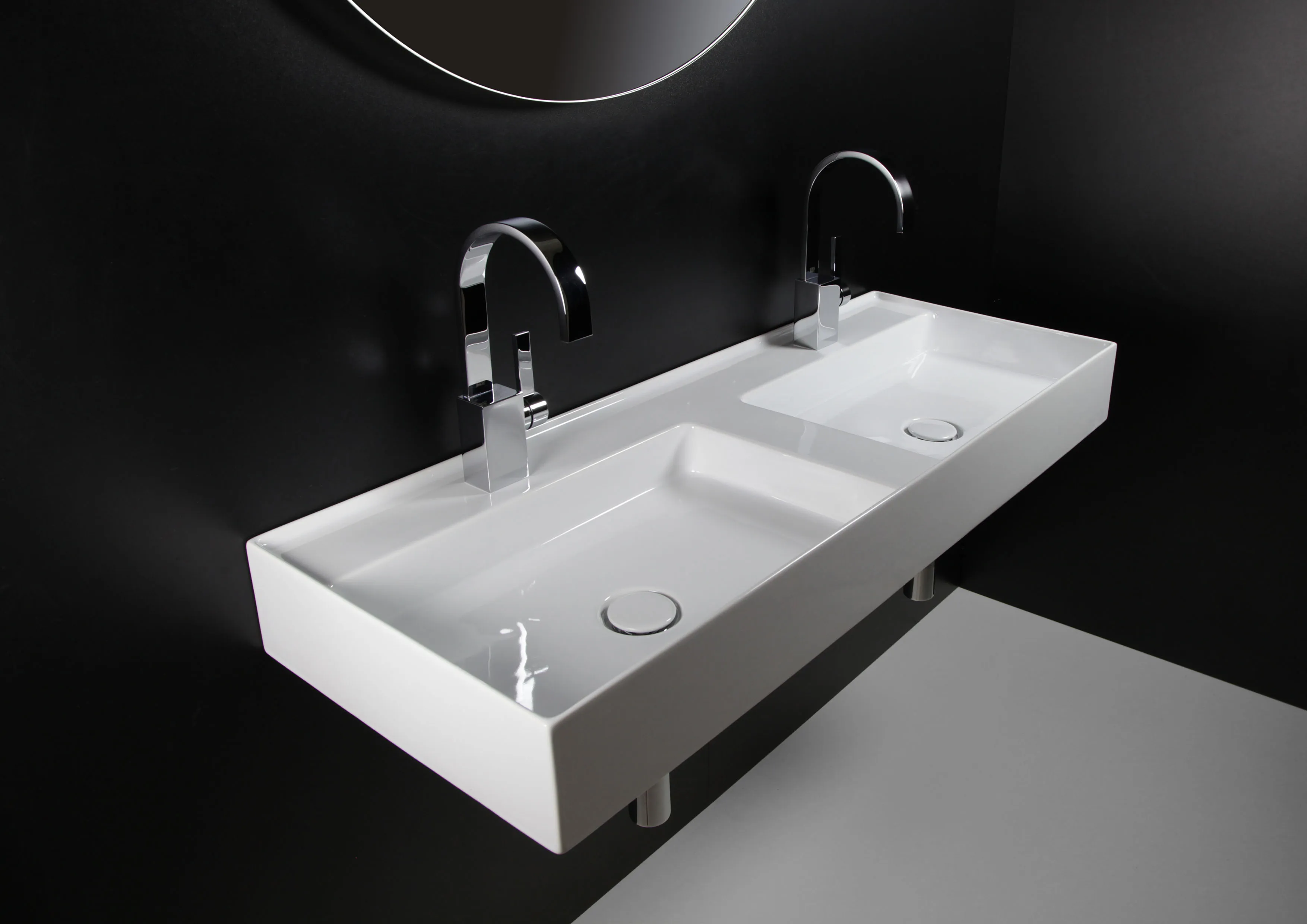 repaBAD Aufsatzwaschtisch „Wien“ 1200 × 450 mm, ohne Hahnlochbohrung in Weiß Matt repaBAD Aufsatzwaschtisch „Wien“ 1200 × 450 mm, ohne Hahnlochbohrung in Weiß Matt