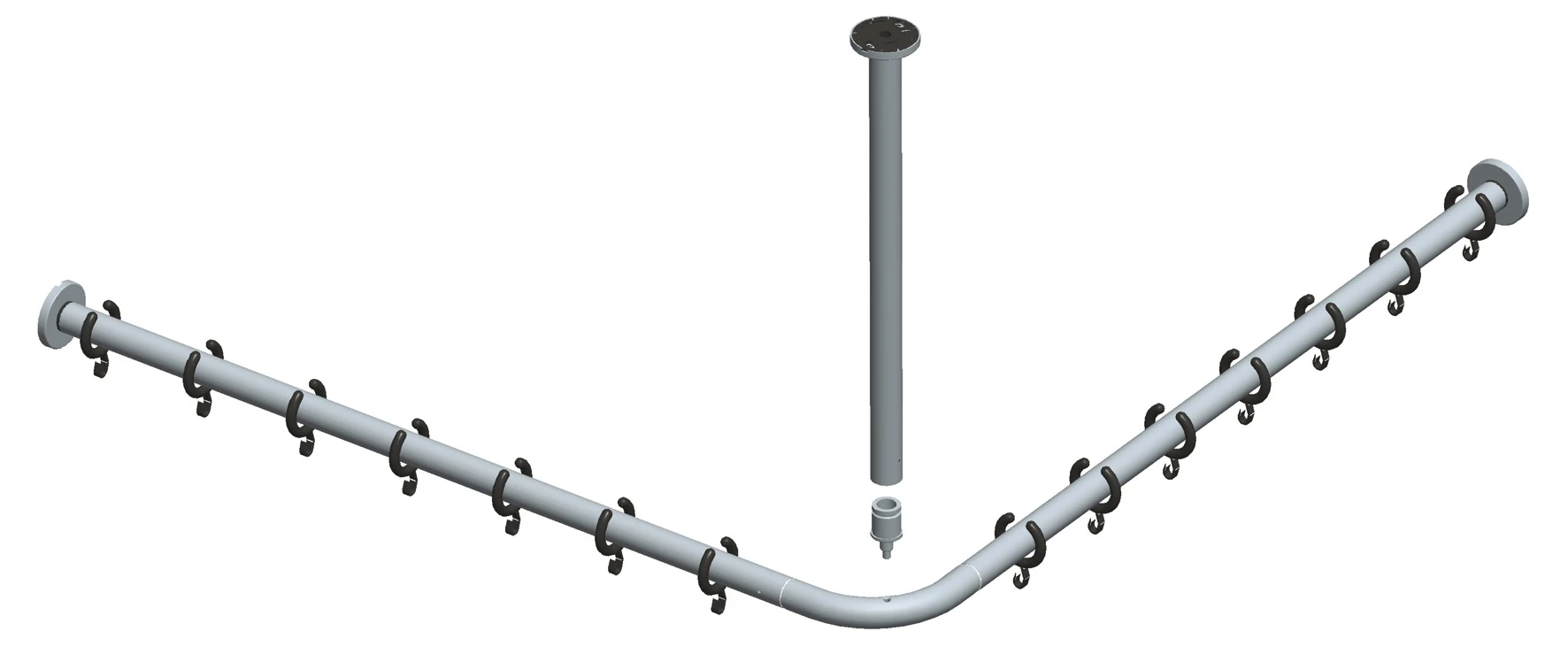 Plan 14936170800 Brausevorhangstangen-Set für Dusche 800 x 800 mm silber-eloxiert Plan 14936170800 Brausevorhangstangen-Set für Dusche 800 x 800 mm silber-eloxiert