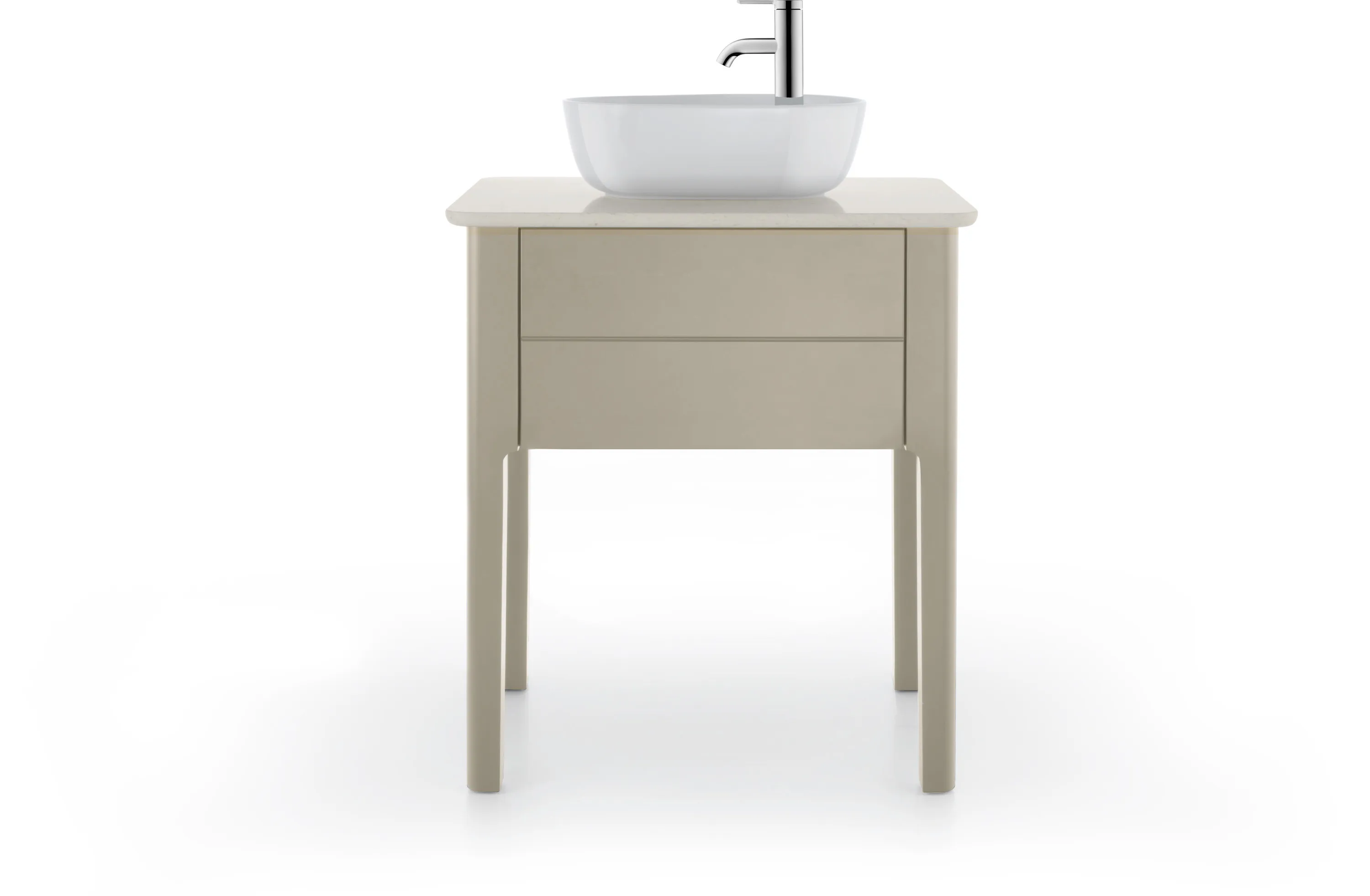 Aufsatzwaschtisch „Luv“, ohne Überlauf, Hahnlochposition mittig Aufsatzwaschtisch „Luv“, ohne Überlauf, Hahnlochposition mittig