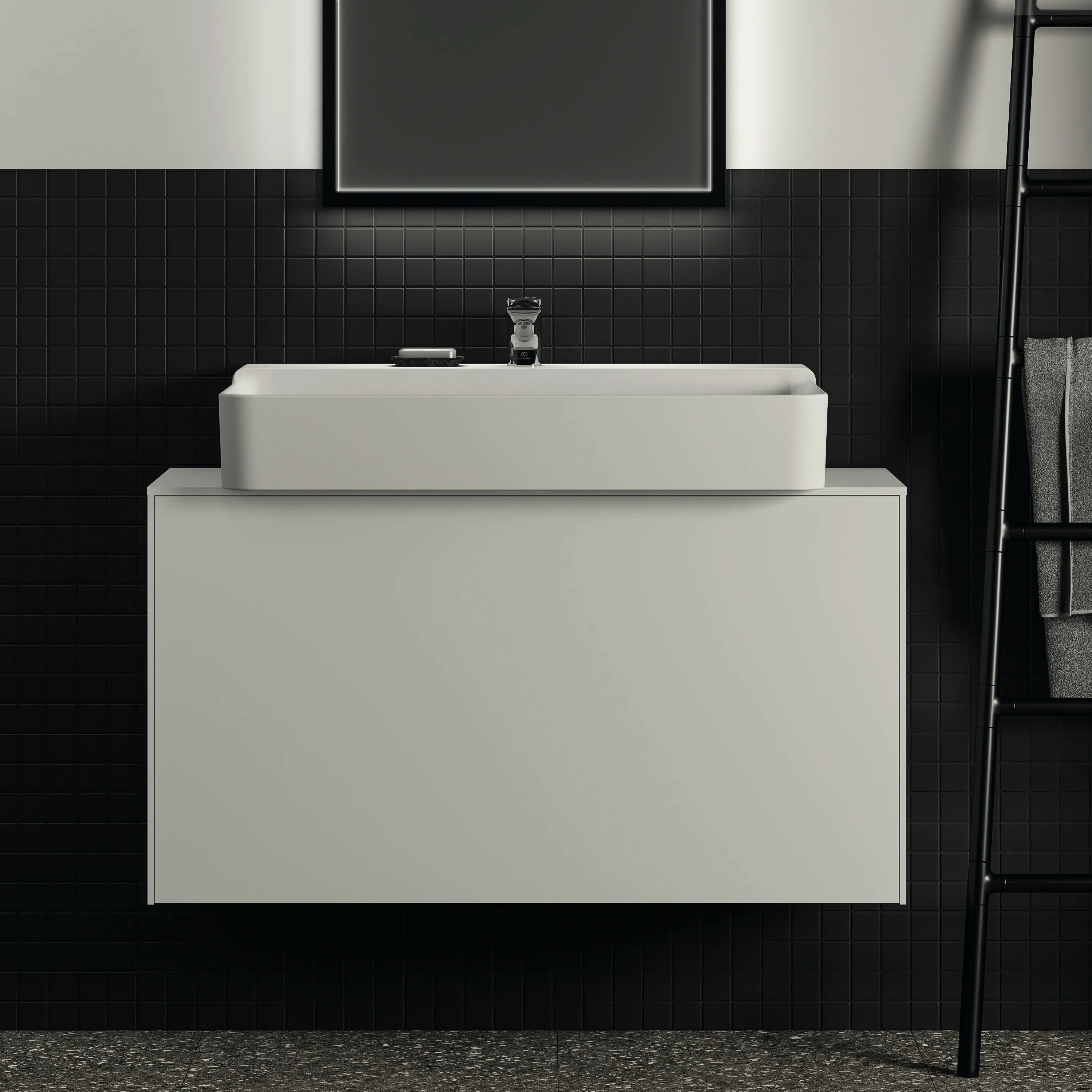 Ideal Standard Waschtischunterschrank „Conca“ 100,2 × 55 × 37,3 cm Weiß matt lackiert