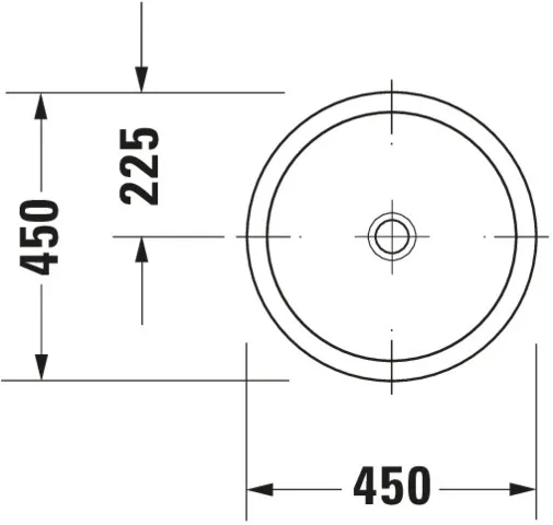 Einbauwaschtisch Architec 450 mm EB v.ob.,o.ÜL,o.HLB,u.glasiert,weiß Einbauwaschtisch Architec 450 mm EB v.ob.,o.ÜL,o.HLB,u.glasiert,weiß