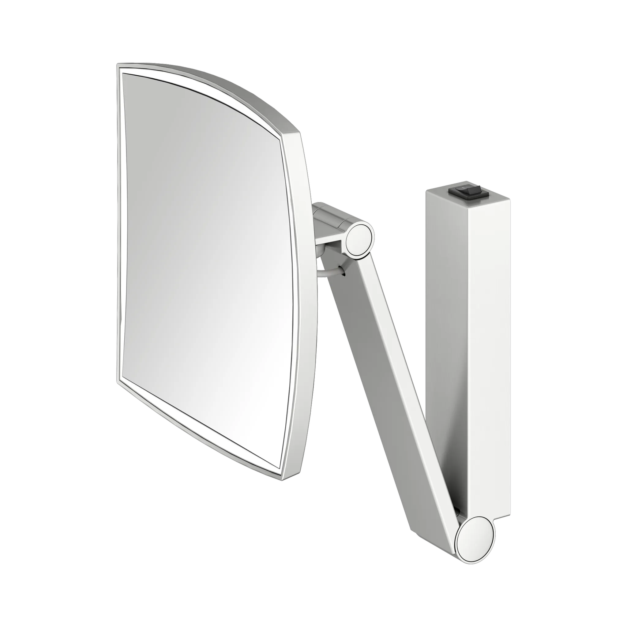 KEUCO Kosmetikspiegel iLook_move beleuchtet Wandmodell, eckig/beleuchtet mit Wippschalter Edelstahl-finish