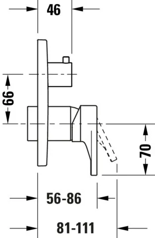 Duravit Einhand-Unterputz-Armatur „Tulum by Starck“ in Chrom Duravit Einhand-Unterputz-Armatur „Tulum by Starck“ in Chrom