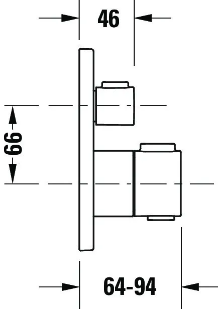 Duravit Zweihand-Unterputz-Armatur „Thermostatarmaturen“ in Chrom Duravit Zweihand-Unterputz-Armatur „Thermostatarmaturen“ in Chrom