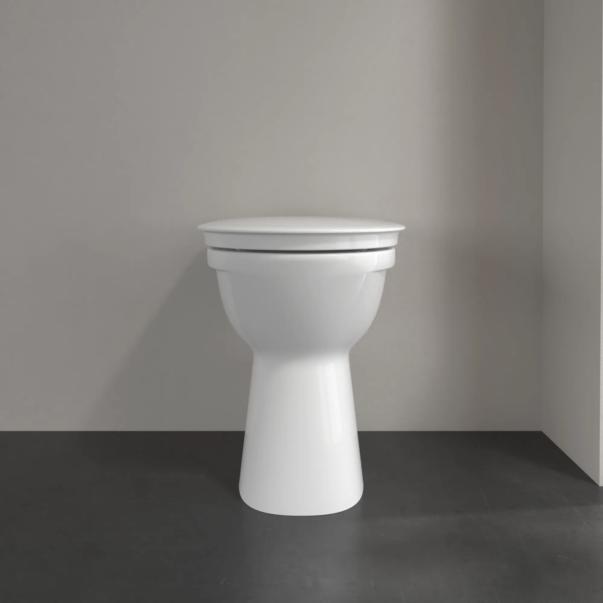 Stand-Tiefspül-WC „ViCare“ 49 × 36 × 46 cm ohne Spülrand, Tiefspüler