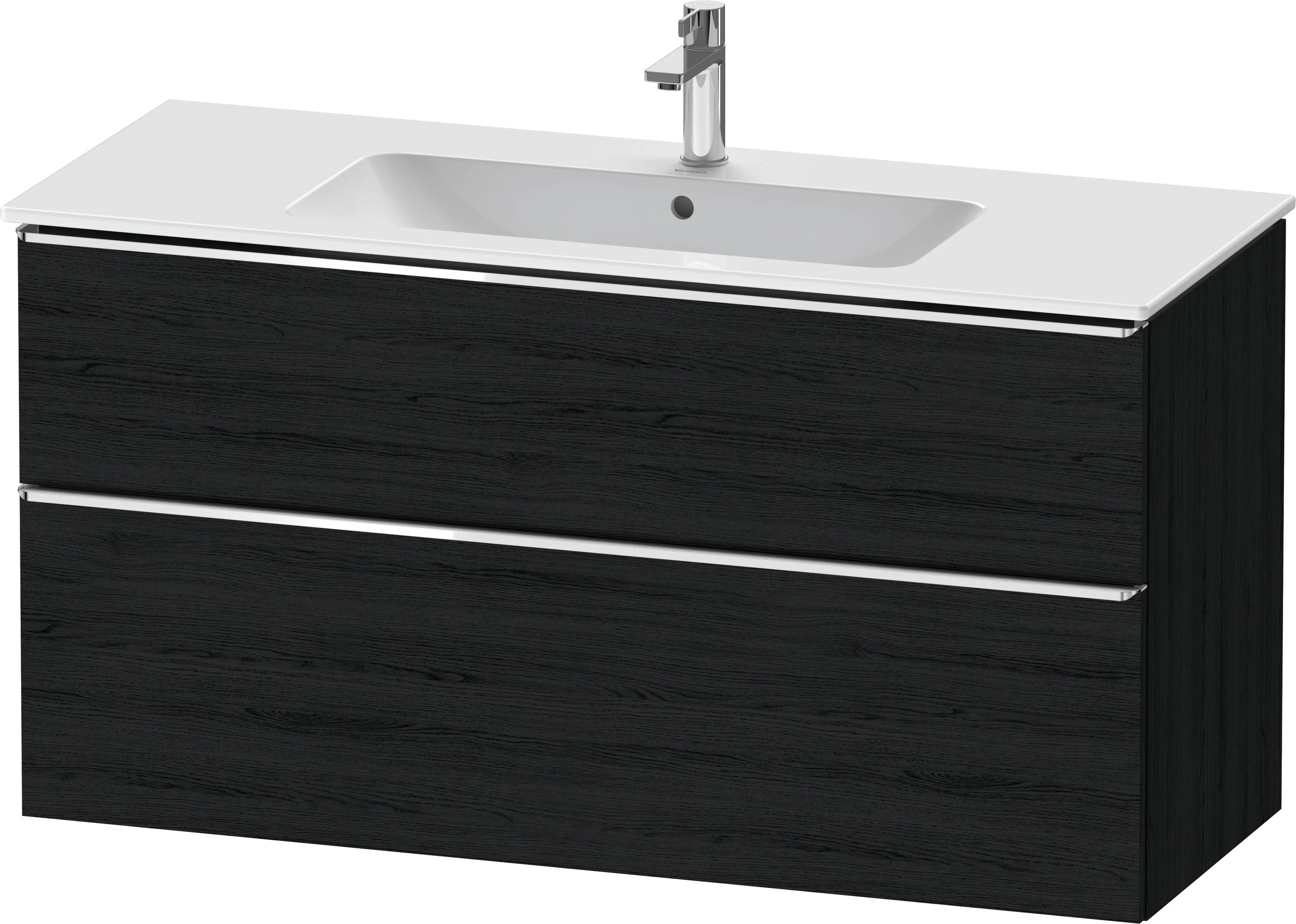 Duravit Waschtischunterschrank wandhängend „D-Neo“ 121 × 62,5 × 46,2 cm Eiche Schwarz