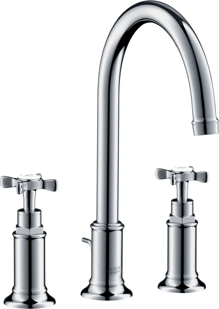 Hansgrohe AXOR Montreux 3-Loch Waschtischarmatur Chrom, ComfortZone 180, Ausladung 175 mm, Kreuzgriff, Laminarstrahl, max. Durchfluss 5 l/min