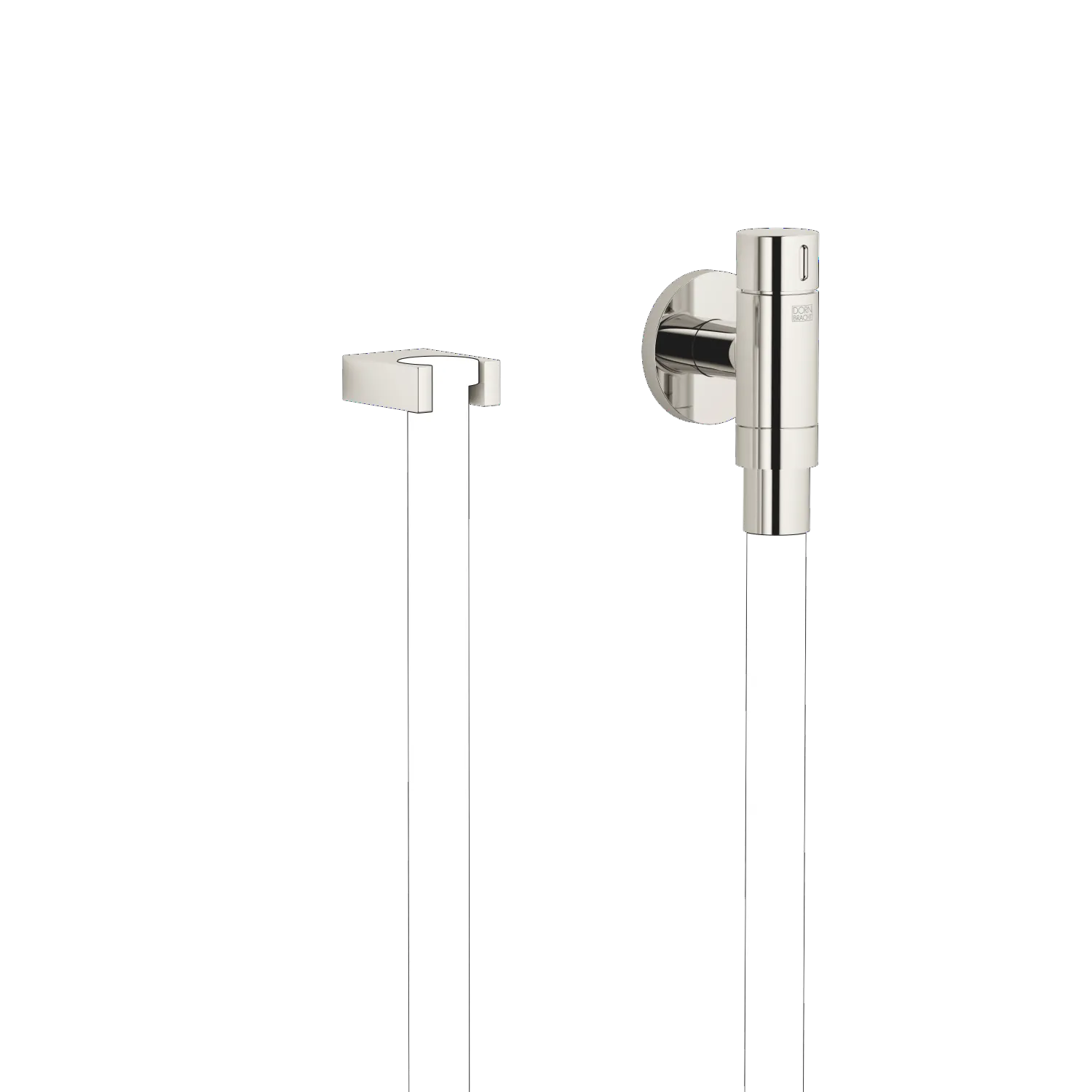 Dornbracht WATER TUBE Kneipp-Wandanschlussbogen mit Schlauchhalterung, Platin