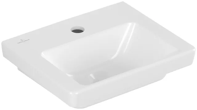 Villeroy & Boch Handwaschbecken „Subway 3.0“ 370 × 305 × 130 mm, ohne Hahnlochbohrung, Hahnlochposition mittig in Weiß Alpin Villeroy & Boch Handwaschbecken „Subway 3.0“ 370 × 305 × 130 mm, ohne Hahnlochbohrung, Hahnlochposition mittig in Weiß Alpin