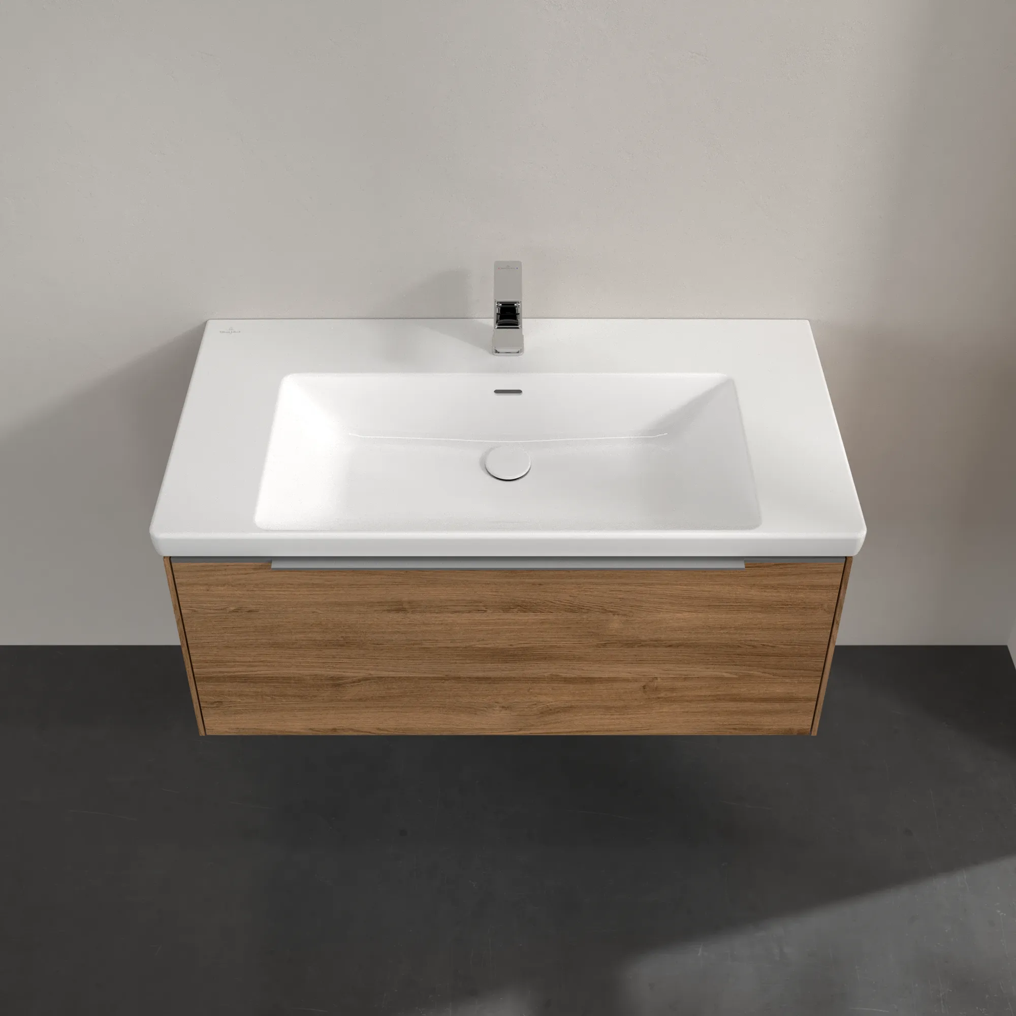 Villeroy & Boch Waschtischunterschrank „Subway 3.0“ für Schrankwaschtisch 973 × 429 × 478 mm Kansas Oak, für Becken mittig