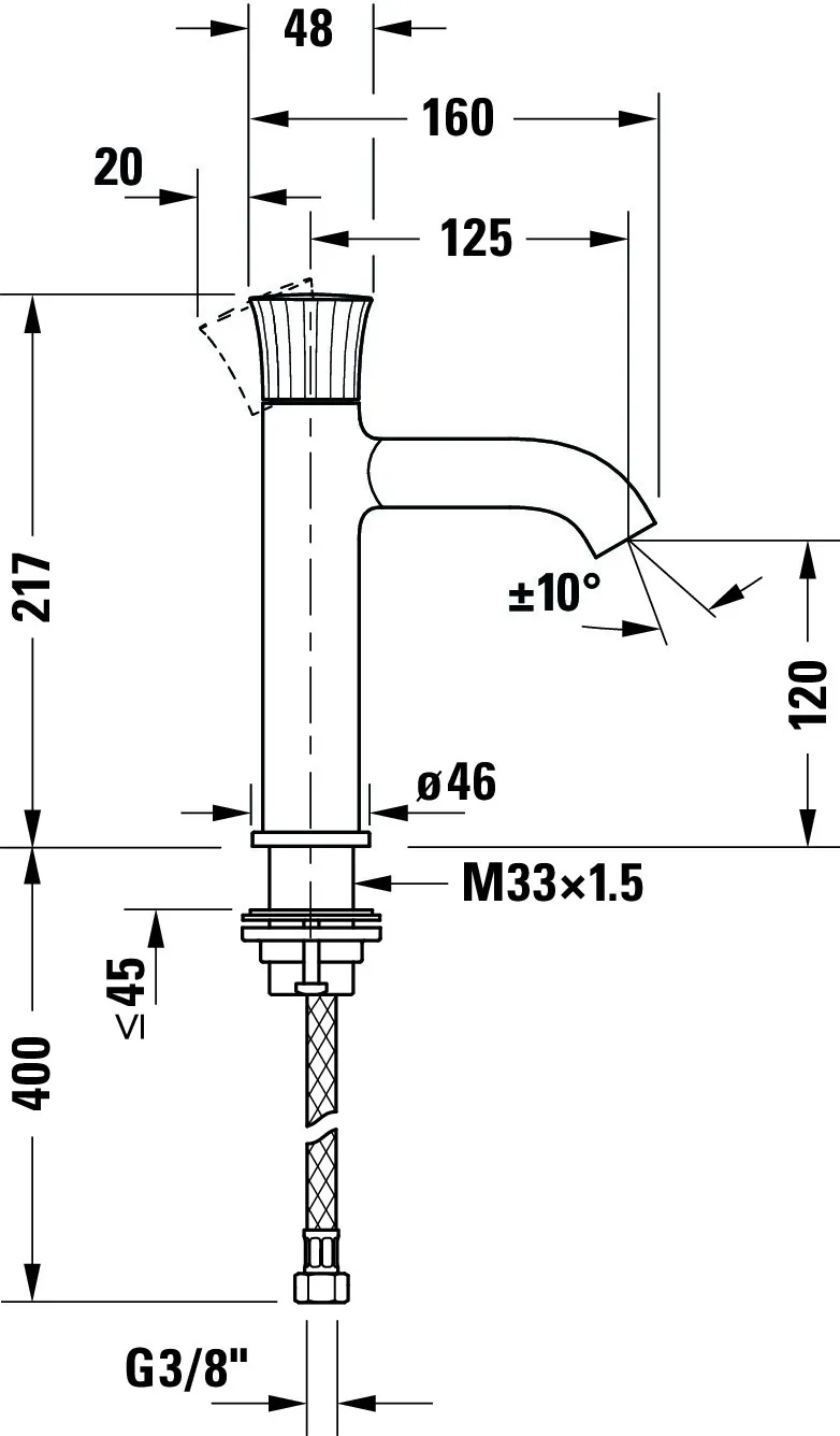 Einhand-Waschtischarmatur „White Tulip“ Ausladung 125 mm in Chrom Einhand-Waschtischarmatur „White Tulip“ Ausladung 125 mm in Chrom