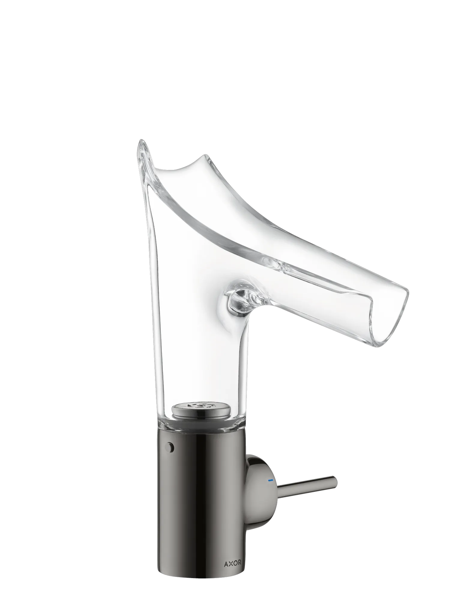 Hansgrohe AXOR Starck V Einhebel-Waschtischmischer 140 mit Glasauslauf, Polished Black Chrome Hansgrohe AXOR Starck V Einhebel-Waschtischmischer 140 mit Glasauslauf, Polished Black Chrome