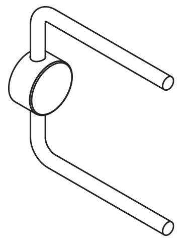 HEWI Reservetoilettenpapierhalter „System 815“ 4 × 13,3 × 13 cm