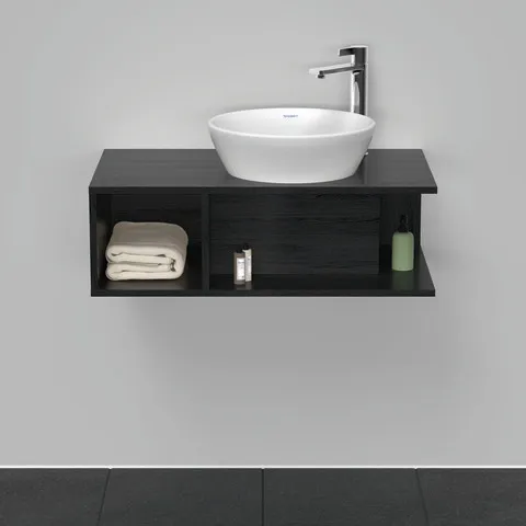 Duravit Waschtischunterschrank wandhängend „D-Neo“ 80 × 26 × 48 cm Eiche Schwarz