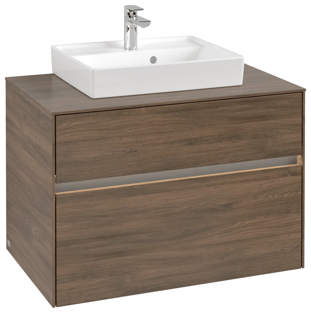 Villeroy & Boch Waschbeckenunterschrank Collaro C069B0 Arizona Oak, 800x548x500 mm, mit Beleuchtung und SoftClosing Villeroy & Boch Waschbeckenunterschrank Collaro C069B0 Arizona Oak, 800x548x500 mm, mit Beleuchtung und SoftClosing