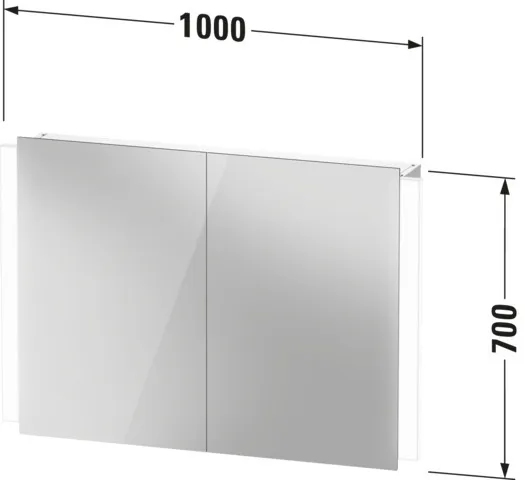 Duravit Spiegelschrank „Ketho.2“ 100 × 70 × 15,7 cm