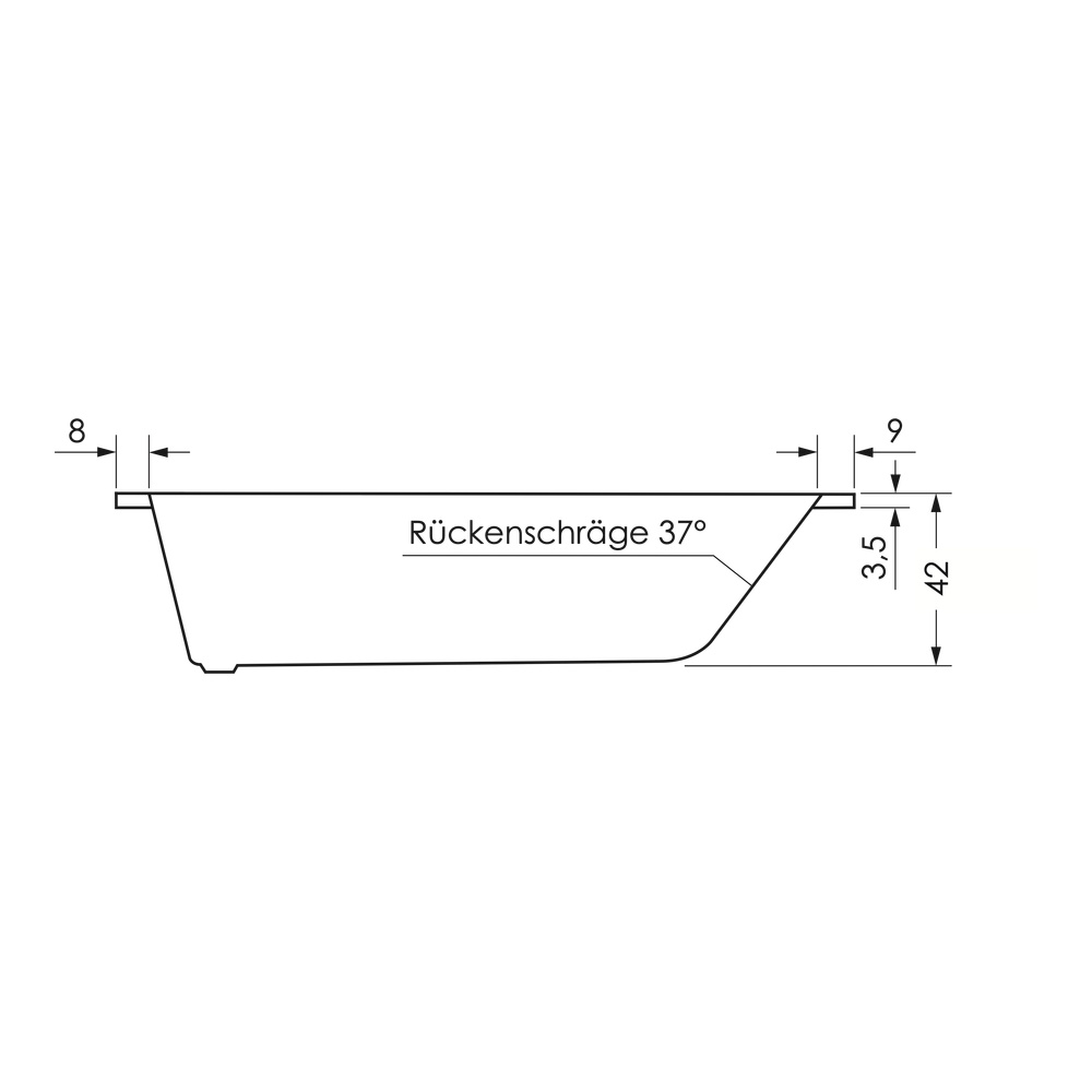 repaBAD Badewanne „Namsos“ rechteck 1800 × 800 mm in Weiß repaBAD Badewanne „Namsos“ rechteck 1800 × 800 mm in Weiß