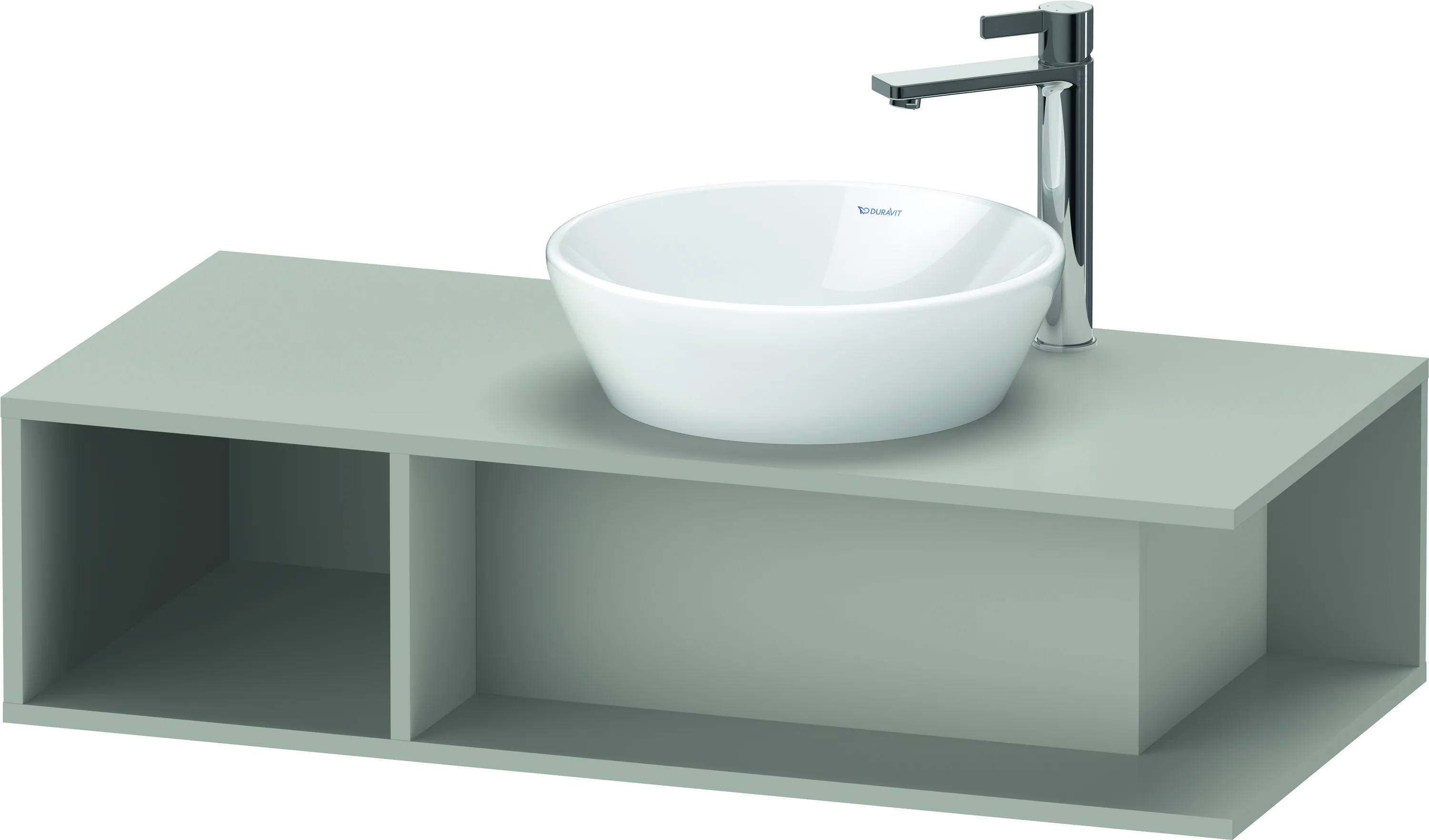 Duravit Waschtischunterschrank wandhängend „D-Neo“ 100 × 26 × 48 cm Betongrau Matt