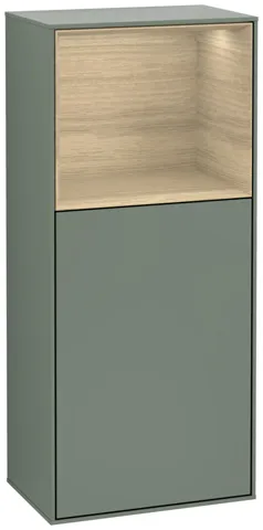 Villeroy & Boch Seitenschrank „Finion“ 41,8 × 93,6 cm 1 Tür, Anschlag rechts, mit Regalelement-Beleuchtung Anschlag rechts