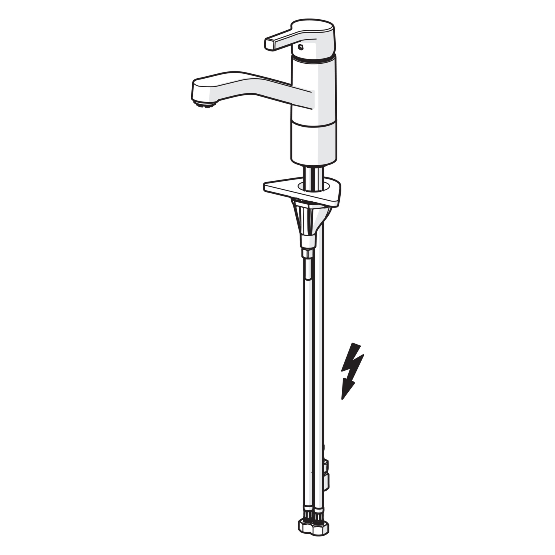Hansa Einhand-Küchenarmatur Niederdruck „Paleno“ Ausladung 215 mm in chrom Hansa Einhand-Küchenarmatur Niederdruck „Paleno“ Ausladung 215 mm in chrom