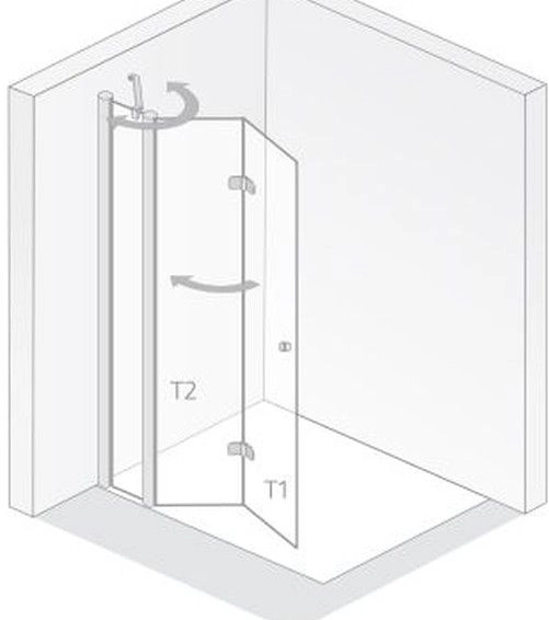 HSK teilgerahmte Walk-In-Duschkabine Drehfalttür pendelbar, an Nebenteil „Exklusiv 2.0“ Glas Klar hell, Profile Schwarz-matt, Scharniere Premium Classic, B: 1000 mm H: 2000 mm HSK teilgerahmte Walk-In-Duschkabine Drehfalttür pendelbar, an Nebenteil „Exklusiv 2.0“ Glas Klar hell, Profile Schwarz-matt, Scharniere Premium Classic, B: 1000 mm H: 2000 mm
