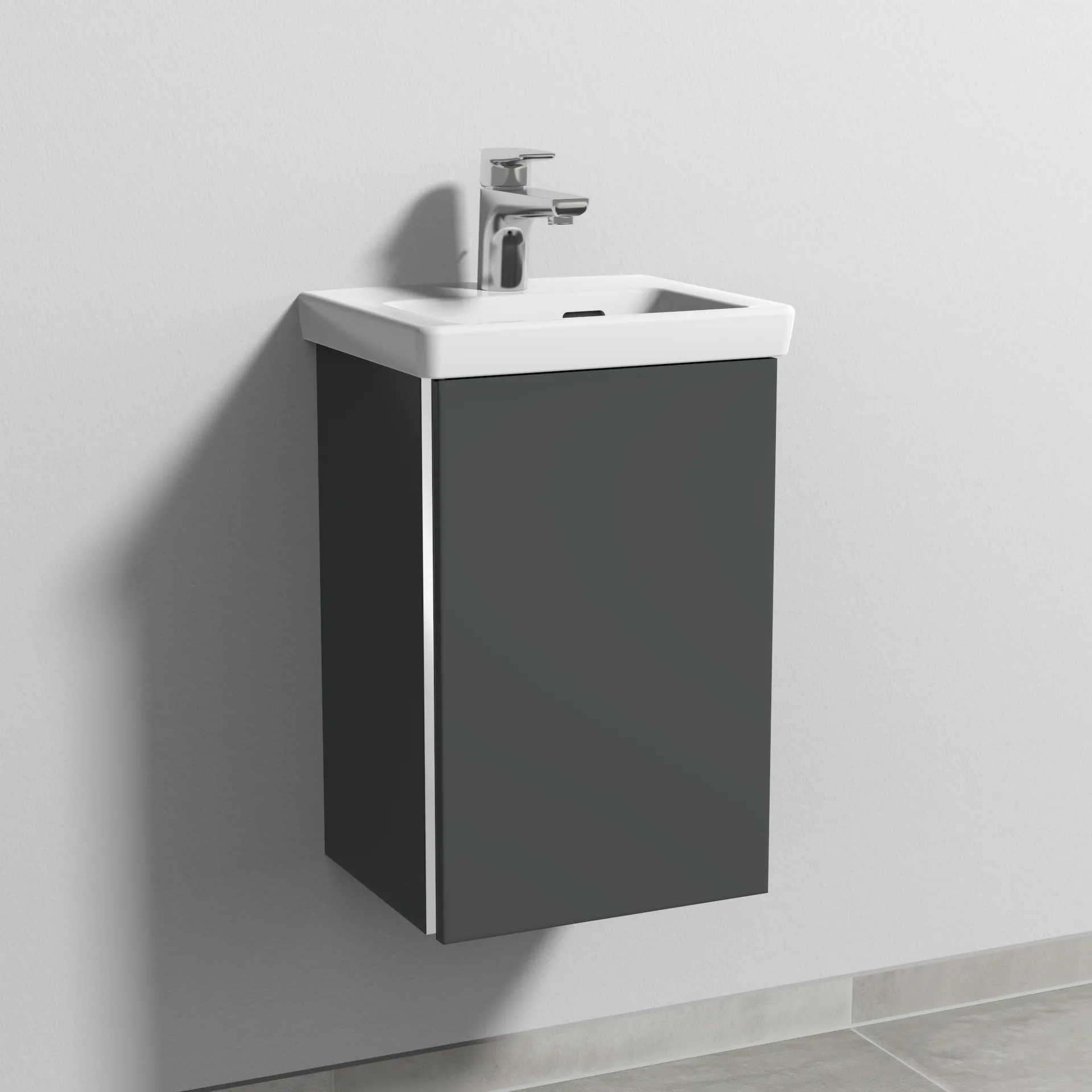 Sanipa Waschtischunterschrank „3way“ 335 × 517 × 293 mm in Anthrazit (matt), Anschlag rechts