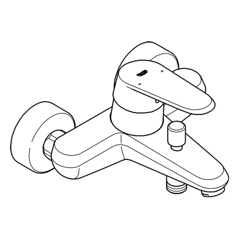 Einhand-Wannenbatterie Eurodisc Cosmopolitan 33390_2, Wandmontage, chrom Einhand-Wannenbatterie Eurodisc Cosmopolitan 33390_2, Wandmontage, chrom