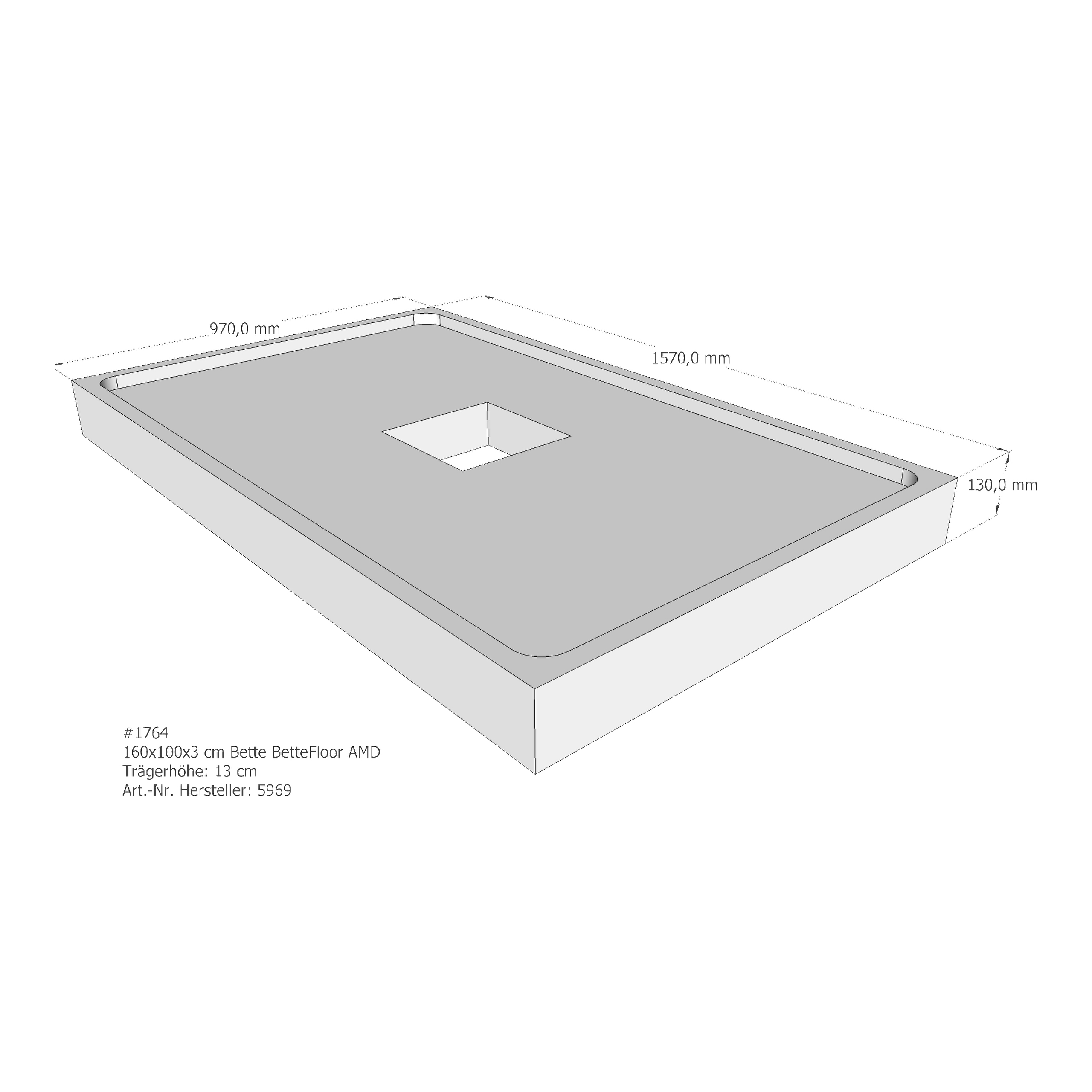 Duschwannenträger Bette BetteFloor 160x100x3 cm AMD