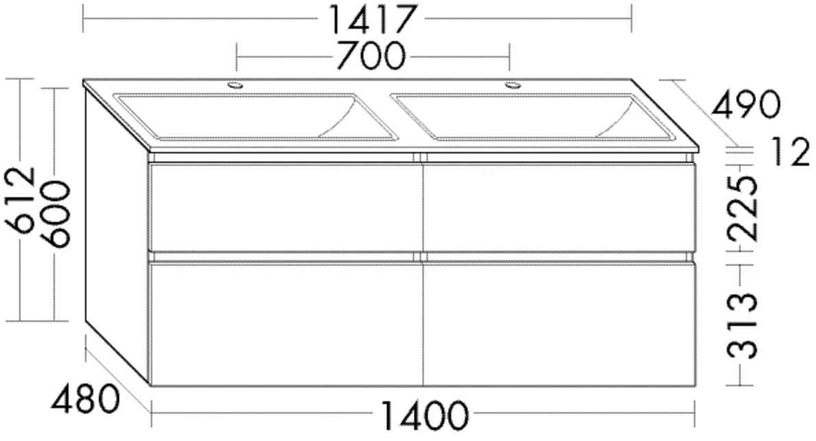 burgbad Badmöbelset „Accura“ 145,7 × 65,2 cm in Sandorange Hochglanz burgbad Badmöbelset „Accura“ 145,7 × 65,2 cm in Sandorange Hochglanz
