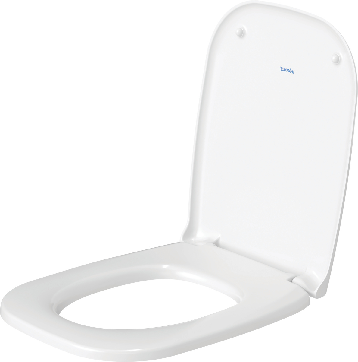 Set Wand-Tiefspül-WC „D-Code“ 35,5 × 36 × 54,5 cm mit Spülrand, Abgang waagerecht, Duravit mit WC-Sitz „D-Code“ 36 × 43 × 4 cm Scharniere Edelstahl