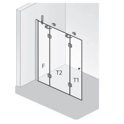 HSK teilgerahmt Walk-In-Duschkabine 3-teilig „Aperto“ Drehfalttür pendelbar, 3-teilig Glas Linea 01 (80 cm), Profile Chromoptik (Alu Hochglanz poliert), B: 1000 mm H: 2000 mm HSK teilgerahmt Walk-In-Duschkabine 3-teilig „Aperto“ Drehfalttür pendelbar, 3-teilig Glas Linea 01 (80 cm), Profile Chromoptik (Alu Hochglanz poliert), B: 1000 mm H: 2000 mm