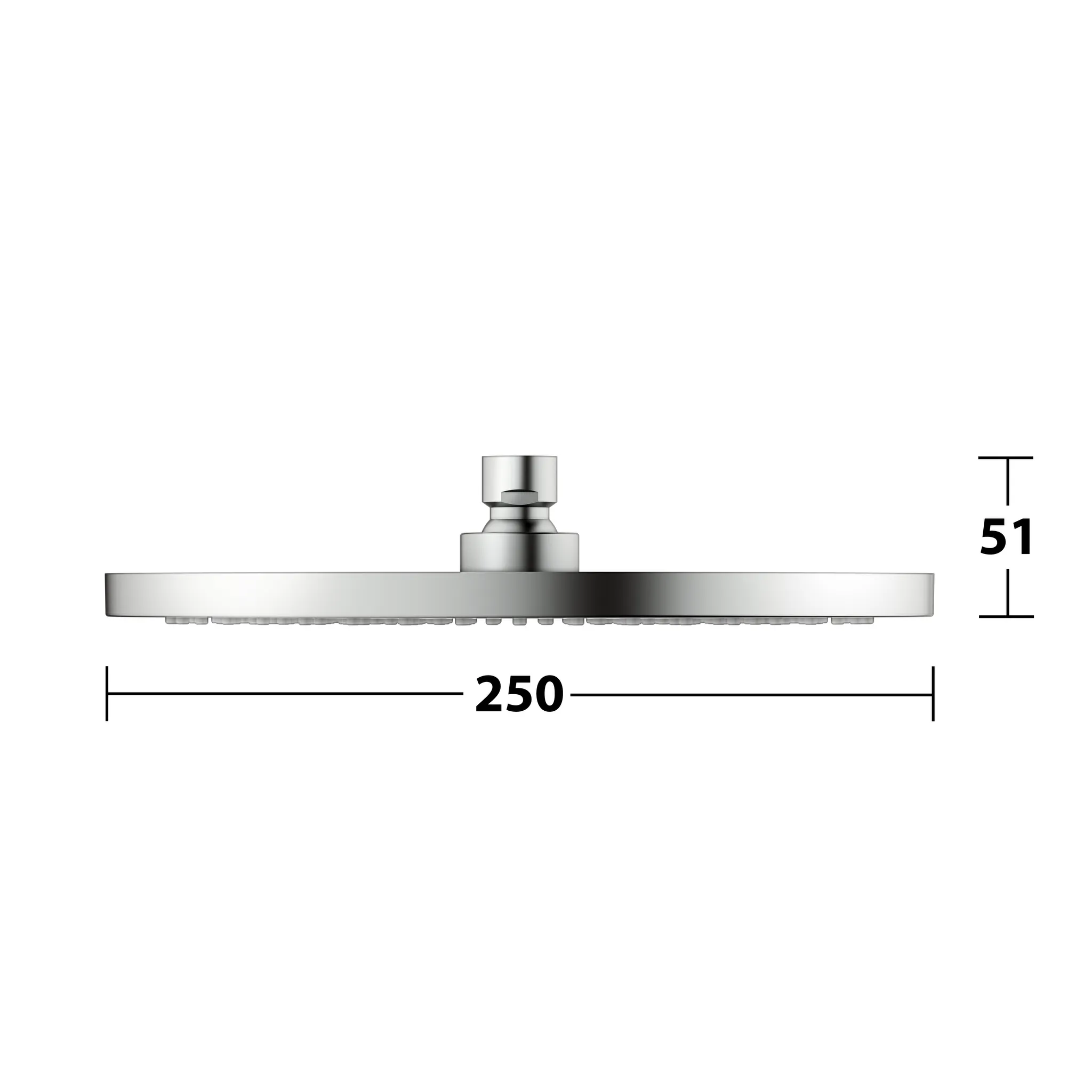 KEUCO Kopfbrause aus Kunststoff 250 mm Edelstahl-finish