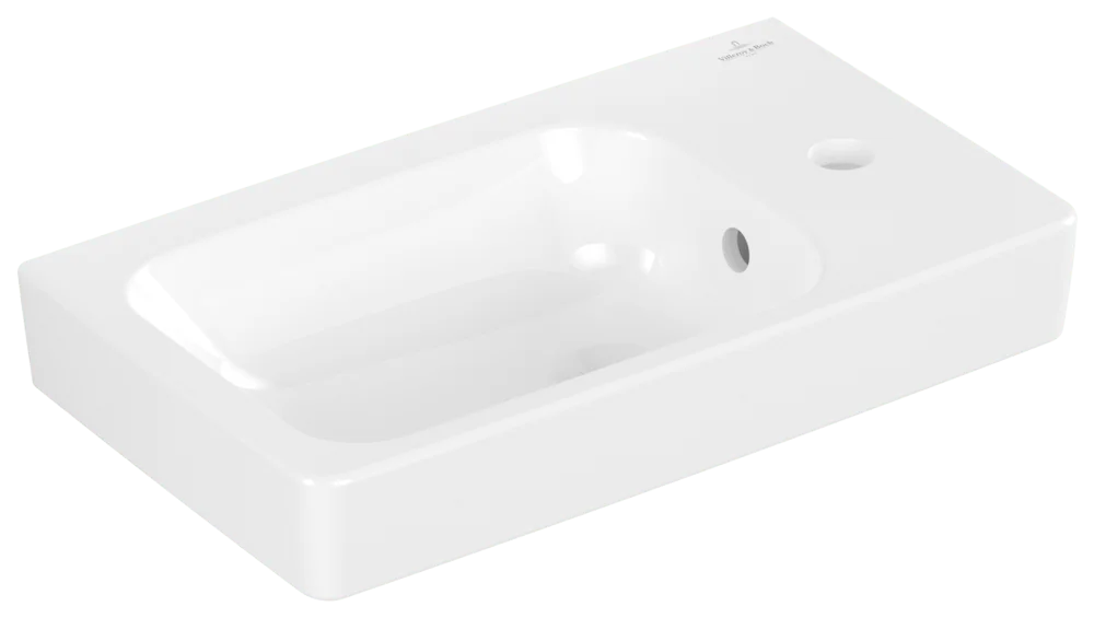 Villeroy & Boch Handwaschbecken Architectura, 480x275x135mm, weiß Alpin, glänzend, mit Überlauf, für 1-Loch-Armatur