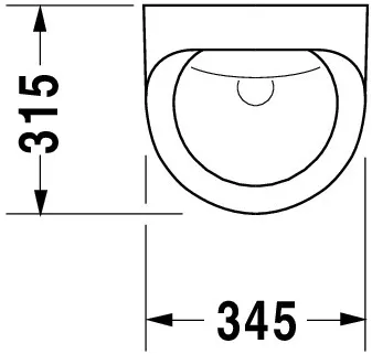 Urinal Duraplus, Zulauf von hinten absaugend, ohne Deckel, ohne Fliege, weiß