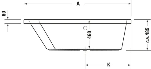 Duravit Badewanne „Paiova“ sonderform 1700 × 1300 mm, links in Weiß Duravit Badewanne „Paiova“ sonderform 1700 × 1300 mm, links in Weiß