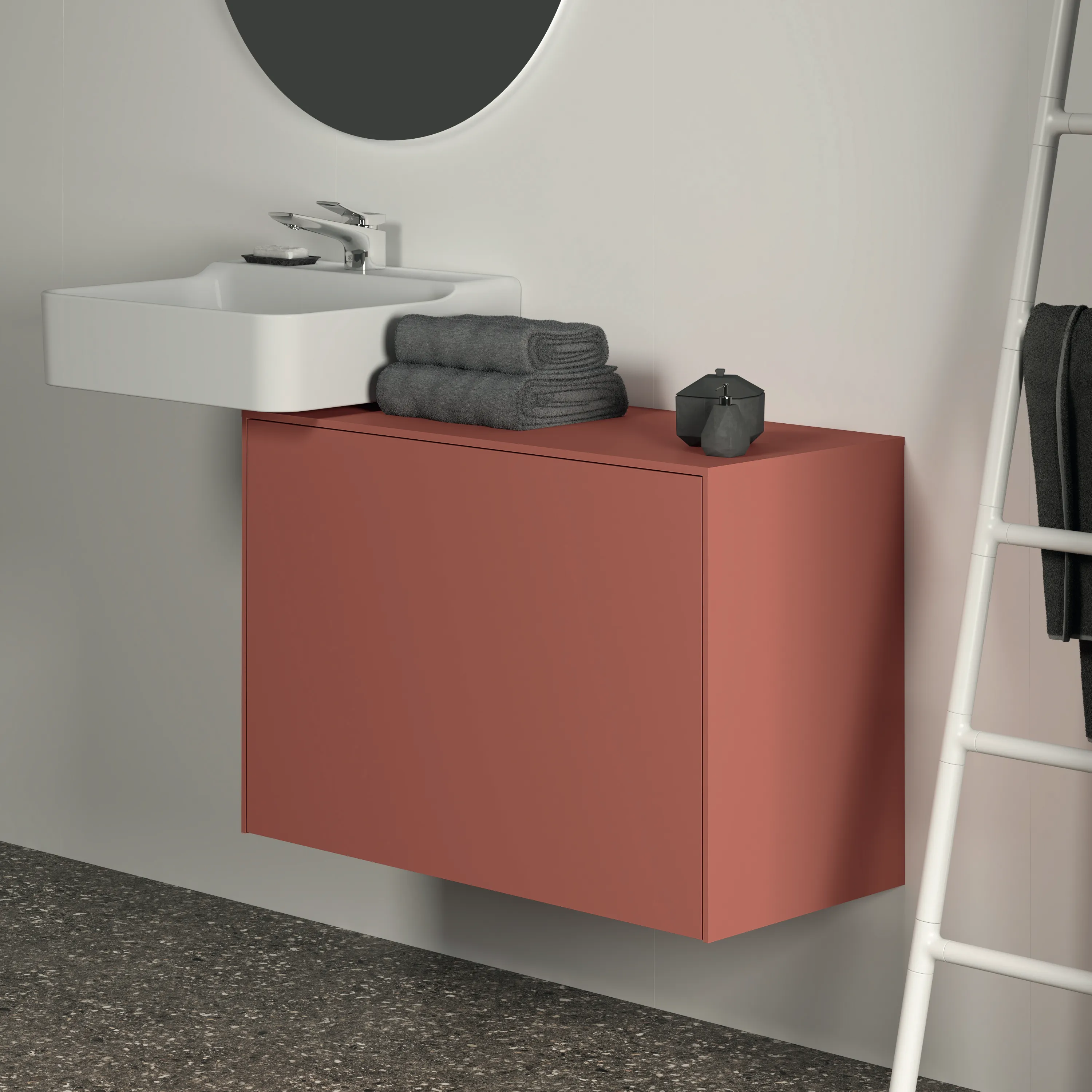 Ideal Standard Waschtischunterschrank „Conca“ 80,2 × 55 × 37,3 cm Sunset matt lackiert Ideal Standard Waschtischunterschrank „Conca“ 80,2 × 55 × 37,3 cm Sunset matt lackiert
