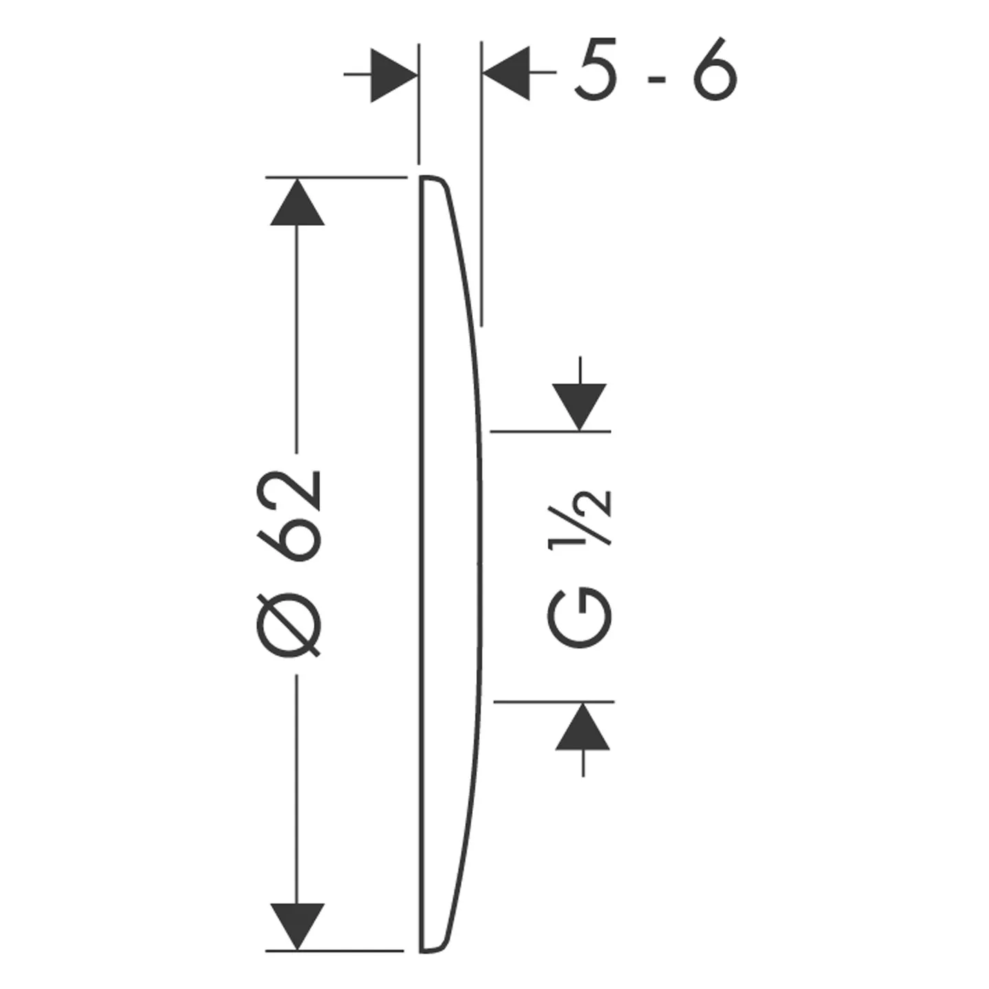 Rosette DN15 x 5mm chrom Rosette DN15 x 5mm chrom