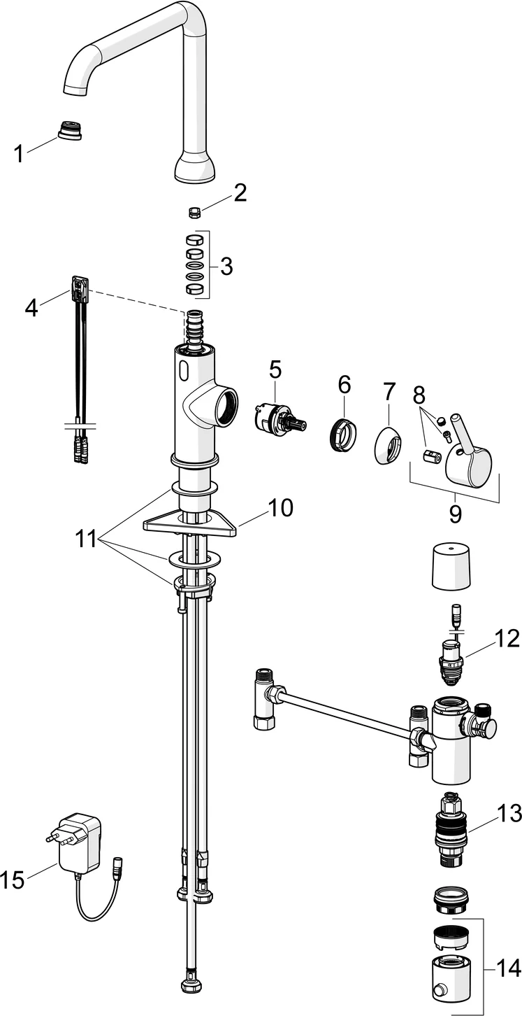 HansaVANTIS Style Küchenarmatur 230⁄9 V, Bluetooth HansaVANTIS Style 5421 Chrom