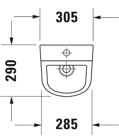 Urinal D-Code, Zulauf von oben rimless, ohne Fliege, weiß