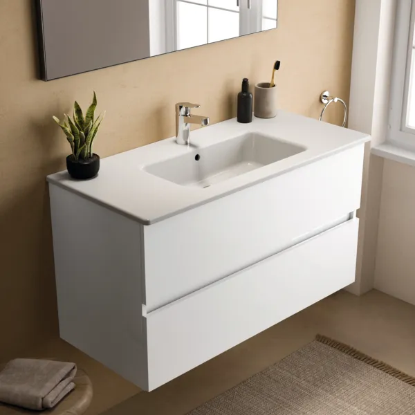 Ideal Standard Möbelwaschtischunterschrank Eurovit+ 2 Auszüge 1000x440x550mm Hochglanz weiß Ideal Standard Möbelwaschtischunterschrank Eurovit+ 2 Auszüge 1000x440x550mm Hochglanz weiß