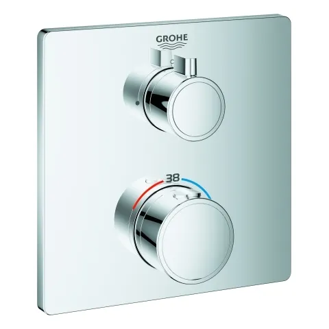 Thermostat-Brausebatterie Grohtherm 24078, Fertigmontageset für Rapido SmartBox, chrom Thermostat-Brausebatterie Grohtherm 24078, Fertigmontageset für Rapido SmartBox, chrom