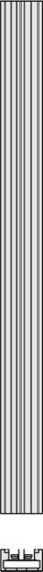 Kermi Design-Heizkörper „Decor-Arte® Line“ 15 × 180 cm in Reed