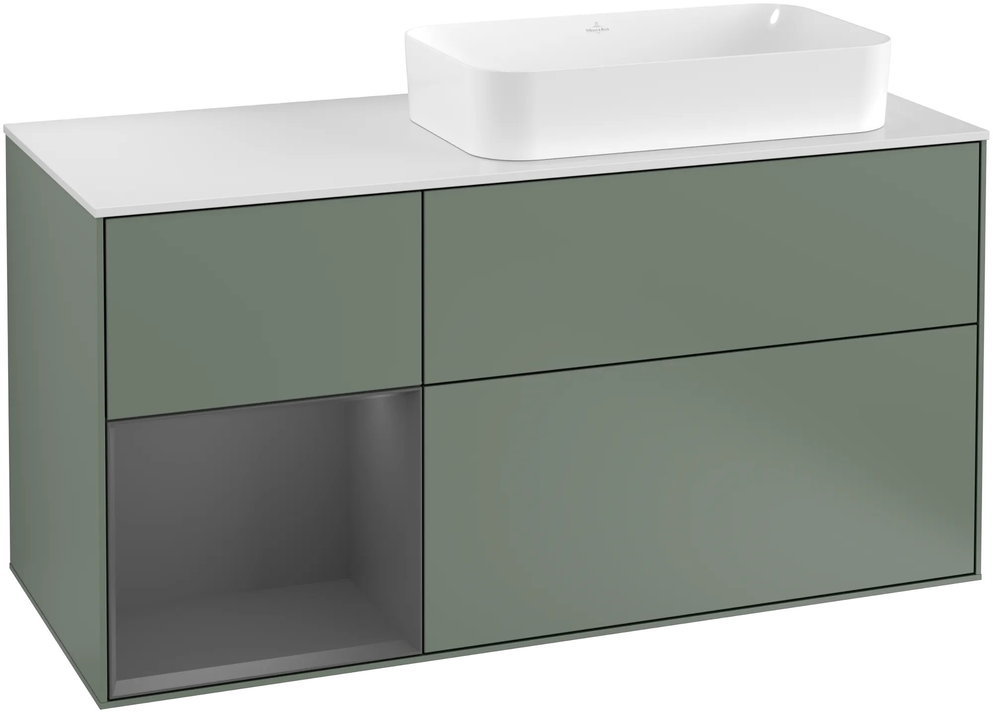 Villeroy & Boch Finion Waschbeckenunterschrank F27 1200x603x501mm Olive Matt