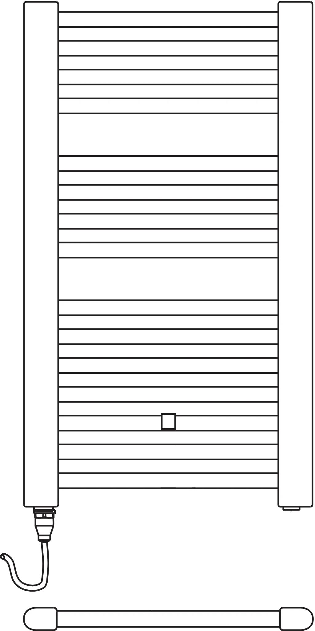 Kermi Elektroheizkörper „Basic®-E“ 59,9 × 177 cm in Farbkonzept