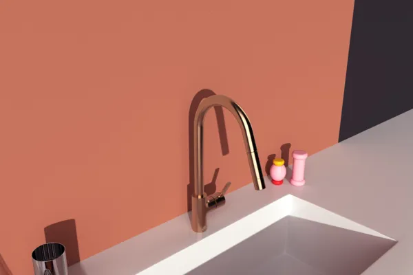 Küchenarmatur Gusto Ausladung 241mm 2-Funktions-Brause Brushed Gold Küchenarmatur Gusto Ausladung 241mm 2-Funktions-Brause Brushed Gold